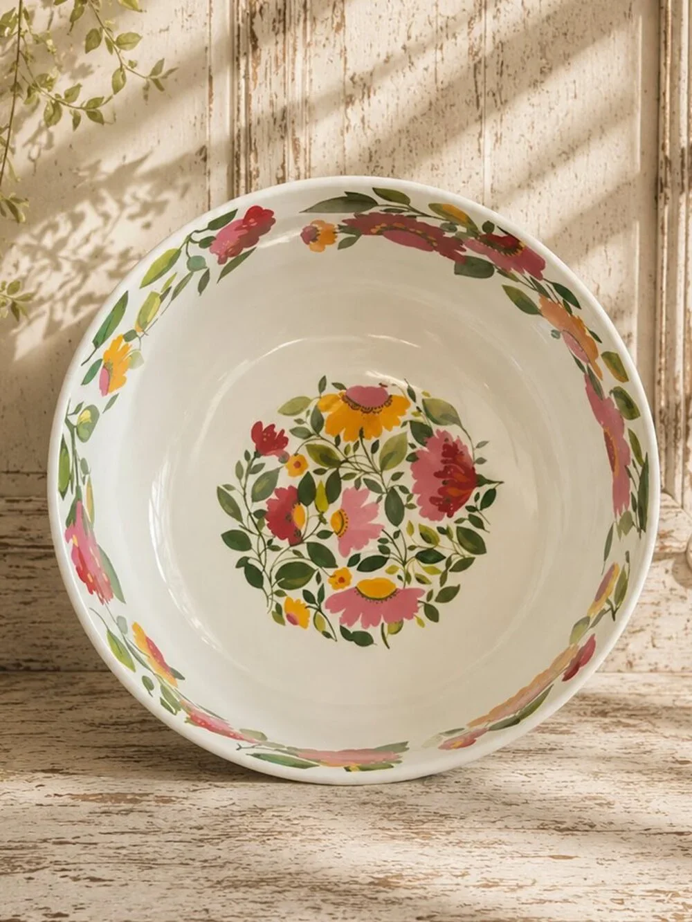 Vintage Spode Emma's Garland Large Floral Soup Salad Serving Bowl